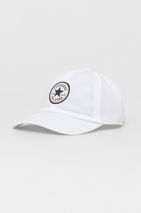 Converse șapcă culoarea alb, cu imprimeu 10022134.A02-White