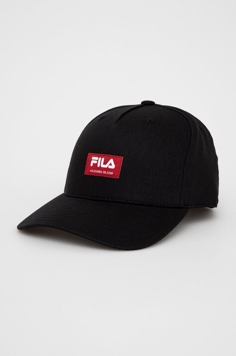Кепка Fila цвет чёрный с аппликацией