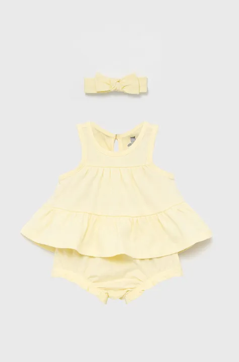 GAP komplet bawełniany niemowlęcy kolor żółty