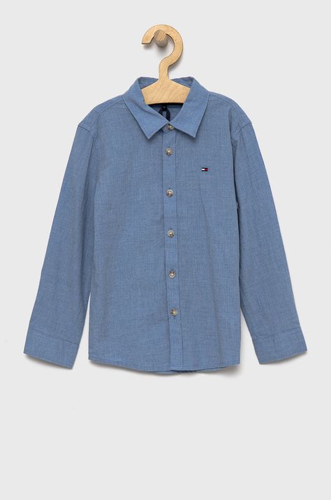 Tommy Hilfiger - Παιδικό βαμβακερό πουκάμισο