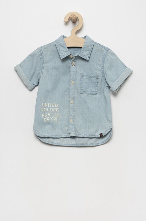 Παιδικό βαμβακερό πουκάμισο United Colors of Benetton