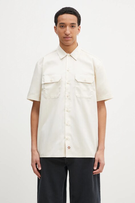 Dickies shirt men's beige color regular