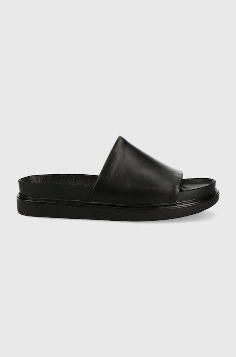 Kožené šľapky Vagabond Shoemakers Erin dámske, čierna farba, na platforme, 5332-501-20