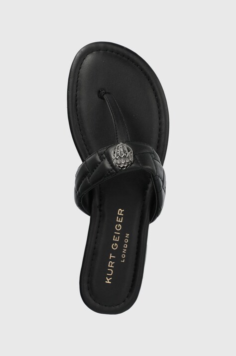 Шкіряні в'єтнамки Kurt Geiger London — SS22-KLD0L8, чорний — фото 4