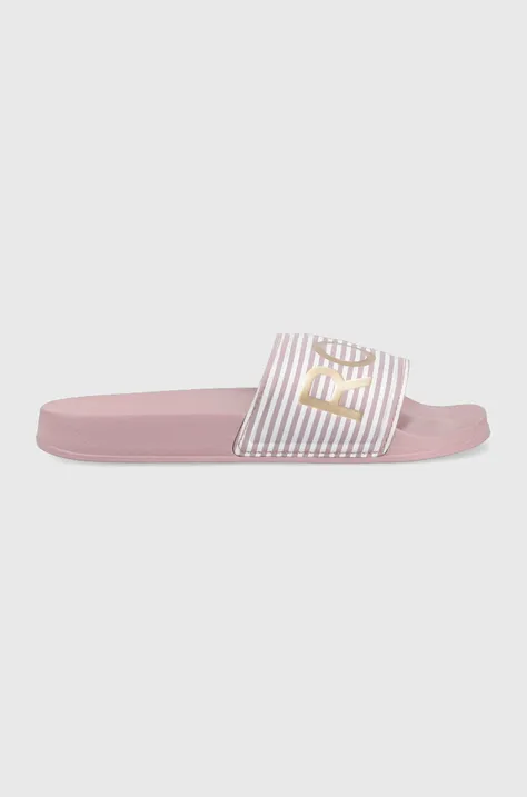 Pantofle Roxy Slippy dámské, fialová barva, ARJL100679
