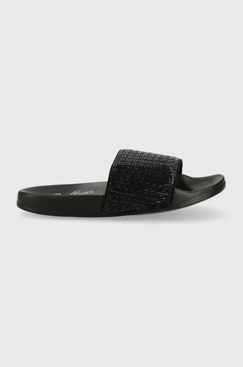 Skechers papuci femei, culoarea negru