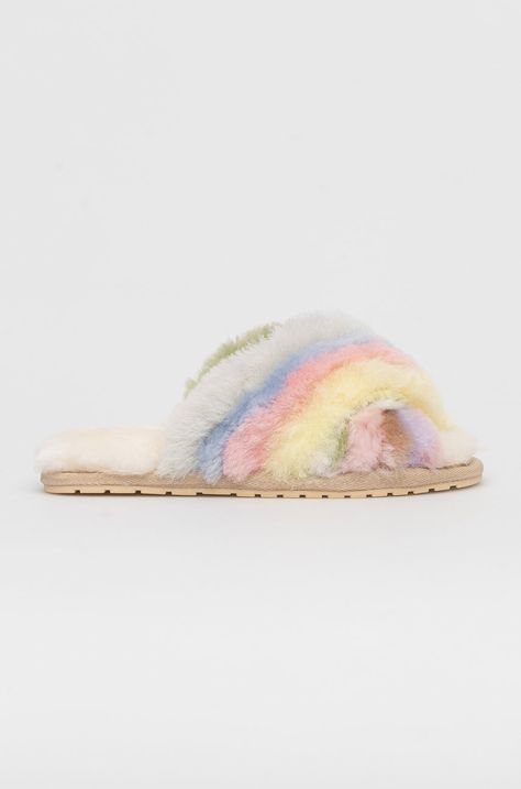 Vlnené papuče Emu Australia Mayberry Rainbow