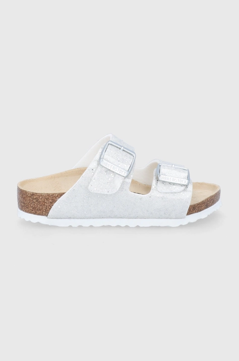 Birkenstock slapi copii culoarea argintiu