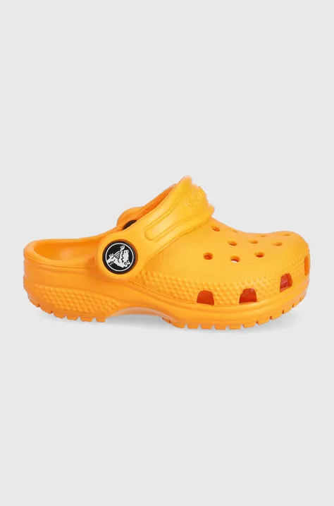 Дитячі шльопанці Crocs колір помаранчевий