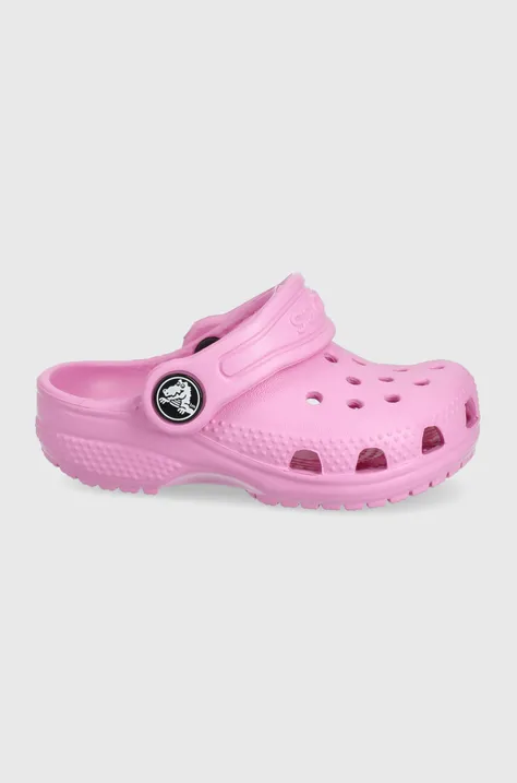 Παιδικές παντόφλες Crocs χρώμα: ροζ