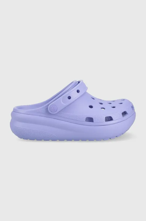 Дитячі шльопанці Crocs колір фіолетовий