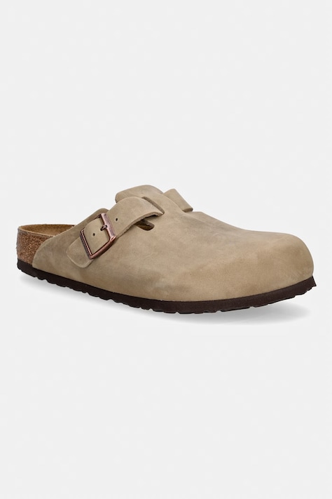 Birkenstock natikači moški nubukovi Boston rjavi 960811