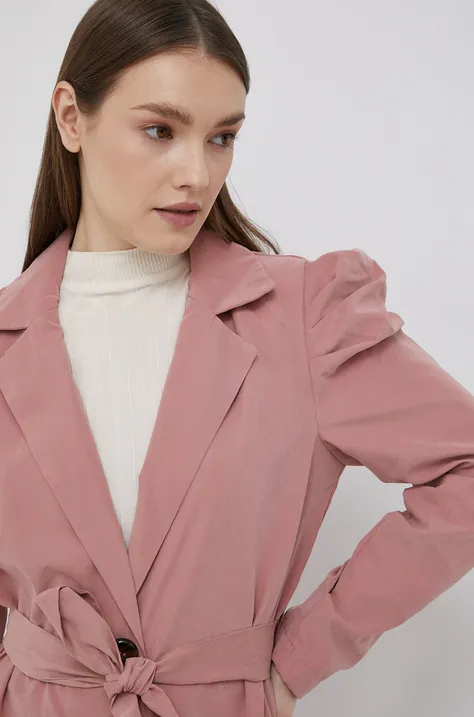 Παλτό JDY γυναικεία, χρώμα: ροζ,