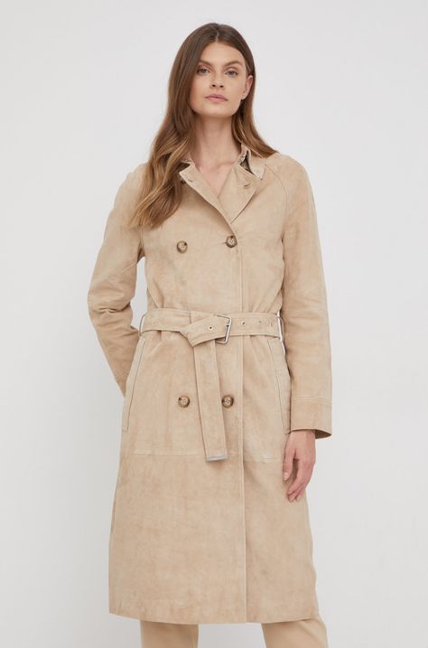 Kožený kabát Calvin Klein