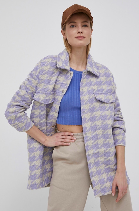 Košile Only dámská, fialová barva, relaxed