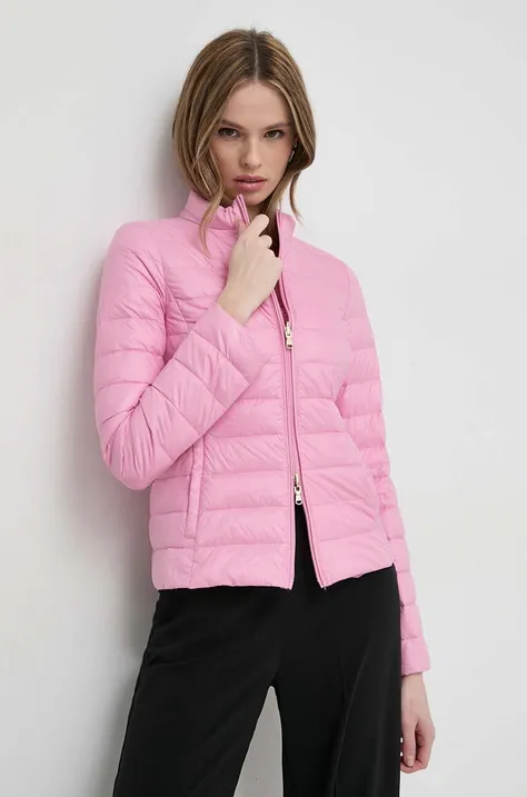 Páperová obojstranná bunda Patrizia Pepe dámska, ružová farba, prechodná