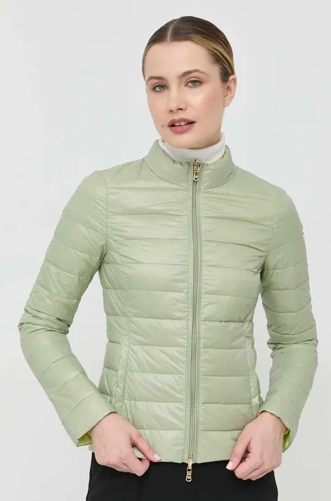 Dvostrana pernata jakna Patrizia Pepe za žene, boja: zelena, za prijelazno razdoblje