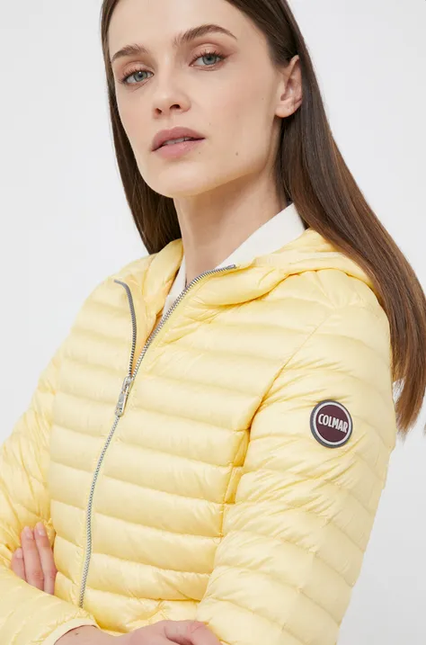 Пухова куртка Colmar жіноча колір жовтий перехідна