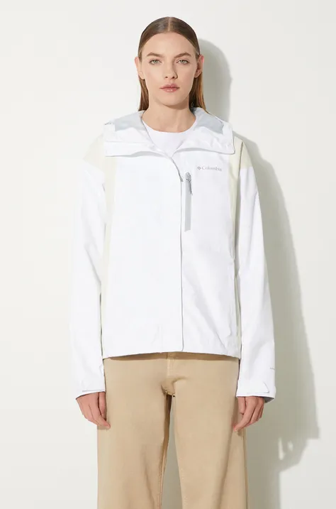 Columbia jachetă de exterior Hikebound culoarea alb, de tranziție 1989253
