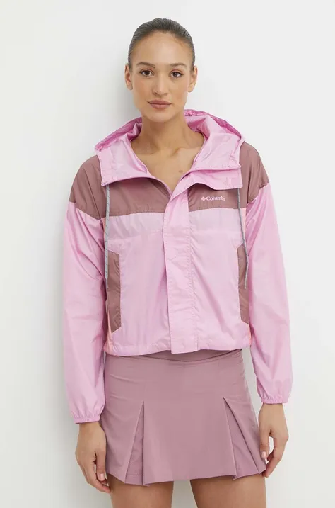 Куртка outdoor Columbia Flash Challenger колір рожевий