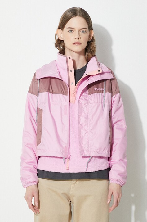 Куртка outdoor Columbia Flash Challenger цвет розовый