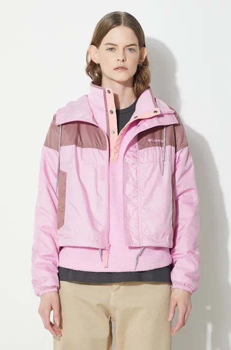 Columbia outdoor jacket Flash Challenger pink color