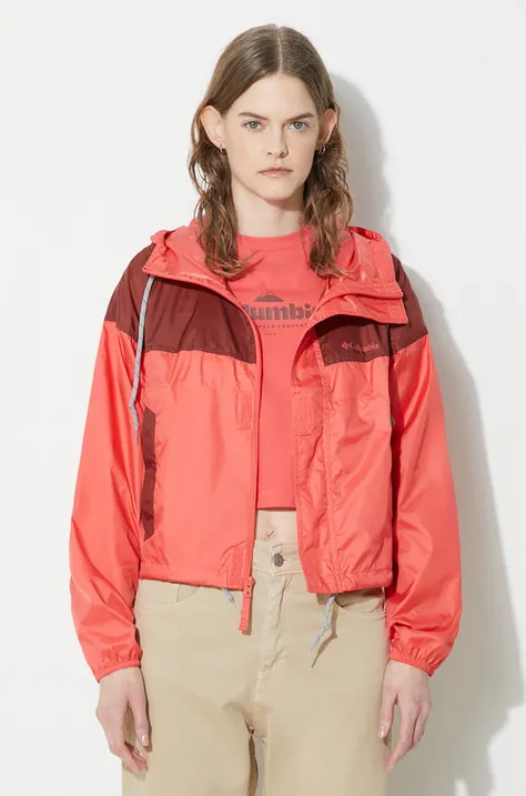 Columbia outdoor jacket Flash Challenger red color