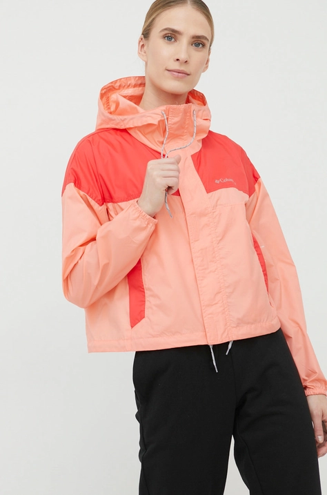 Columbia outdoor jacket Flash Challenger orange color