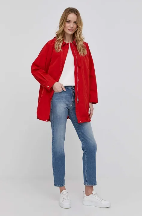 Куртка Marella женская цвет красный переходная oversize
