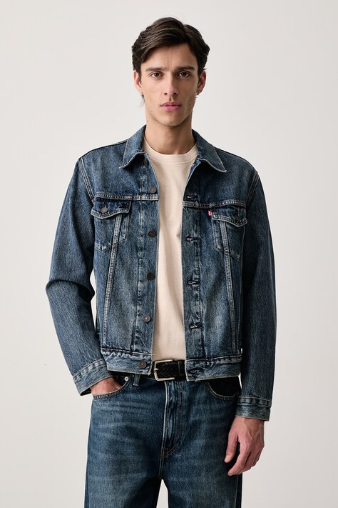 Levi's Džínová bunda pánská bavlněná námořnická modř 72334