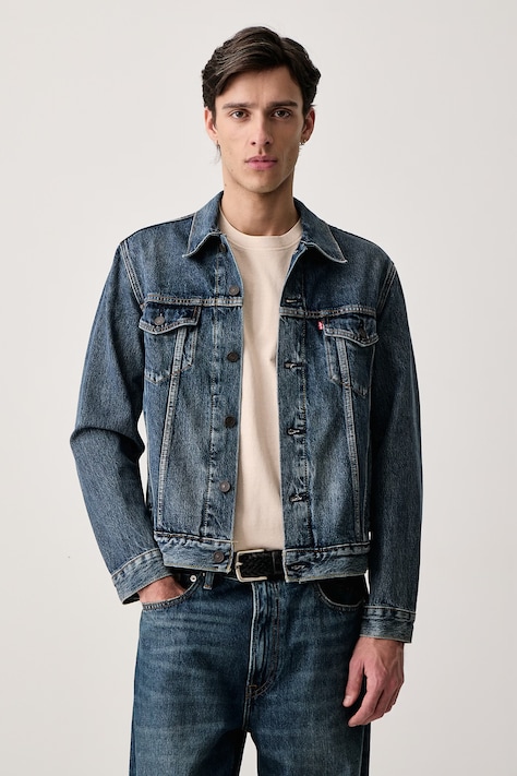 Levi's Džínová bunda pánská bavlněná námořnická modř 72334