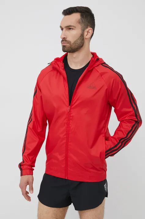 Куртка adidas чоловіча колір червоний перехідна