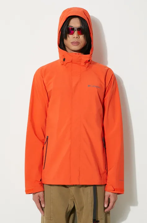 Columbia outdoor jacket Earth Explorer orange color