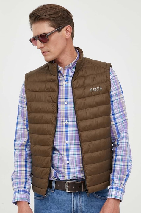 Brezrokavnik BOSS moški, zelena barva