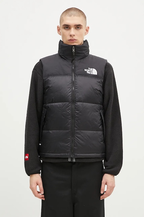 Péřová vesta The North Face 1996 RETRO NUPTSE VEST černá barva, NF0A3JQQLE41