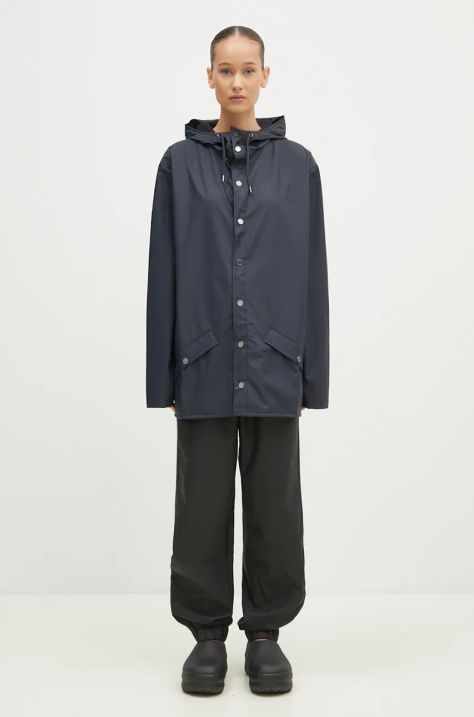 Rains jacket 12010 Jacket navy blue color