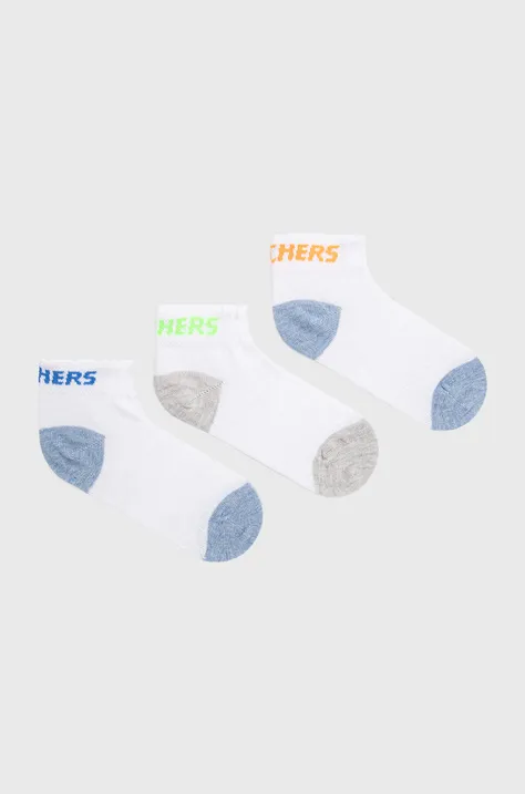 Παιδικές κάλτσες Skechers χρώμα: άσπρο