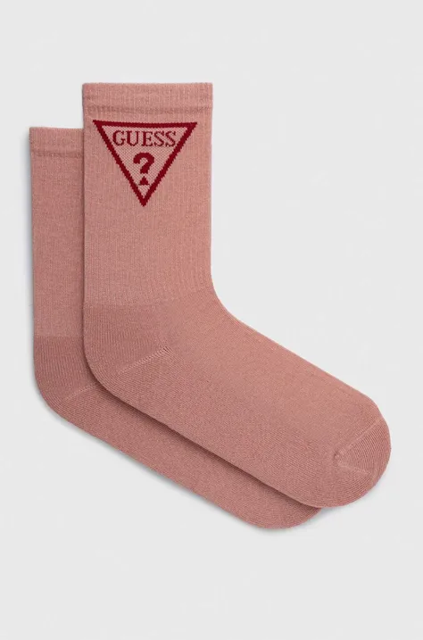 Čarape Guess za žene, boja: bijela