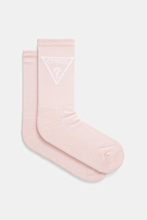 Guess sosete ELLEN femei, culoarea alb, V2GZ00 ZZ00I