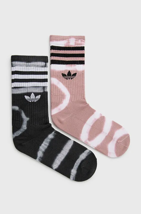 Шкарпетки adidas Originals (2-pack) HC3454 жіночі колір рожевий HC3454-MAGM/CRBN