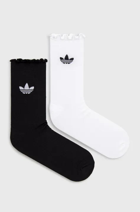 Κάλτσες adidas Originals γυναικείες, χρώμα: άσπρο