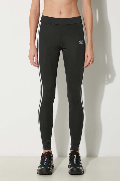 Легінси adidas Originals Adicolor HF7536 жіночі колір чорний з аплікацією HF7536-BLACK