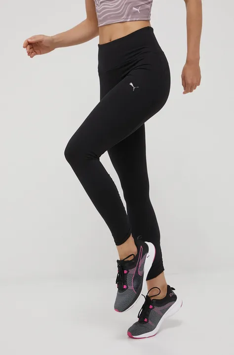 Puma leggins de antrenament Studio Foundation 521611 femei, culoarea negru, neted