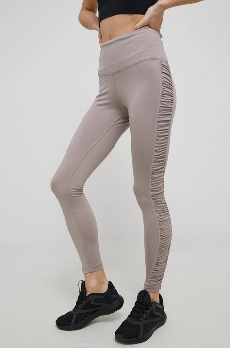 Reebok legging H56371 bézs, női, sima