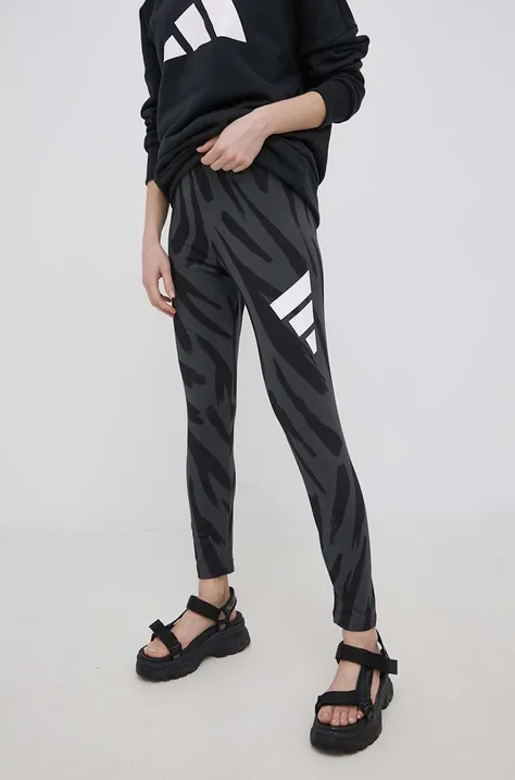 Леггинсы adidas Performance H67085 женские цвет чёрный с узором