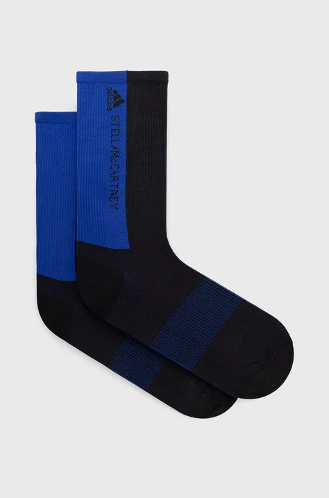 Κάλτσες adidas by Stella McCartney γυναικεία, χρώμα: ναυτικό μπλε
