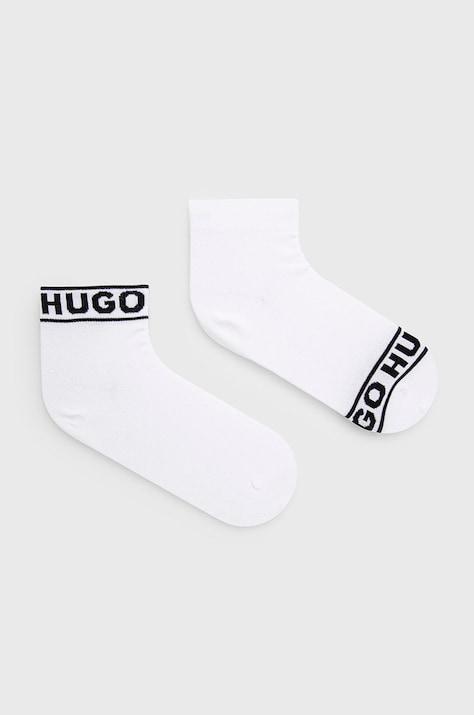 HUGO skarpetki (2-pack) 50469291 damskie kolor biały