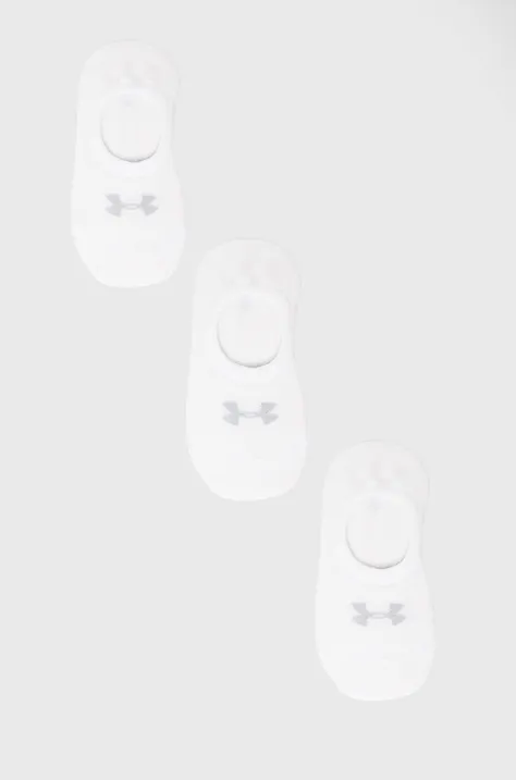Ponožky Under Armour (3-pak) 1370075 dámske, biela farba, 1370075