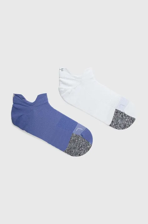 Ponožky Under Armour Breathe (2-pack) dámské, fialová barva, 1370096