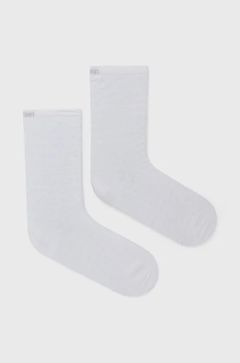 Ponožky Calvin Klein (2-pak) dámske, biela farba